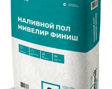 фото Наливной пол Нивелир Финиш, 25 кг, Smesit