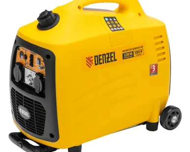 фото Генератор инверторный GT-3200iSE, 3.2 кВт, 230 В, бак 6 л, закрытый корпус, электростартер Denzel