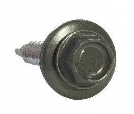 Фото №0 Саморез 4,8х50 оцинкованный RAL 7024 Серый графит HARDWEX 200 шт под насадку для крепления кровельного листа к деревянным конструкциям 00000018014