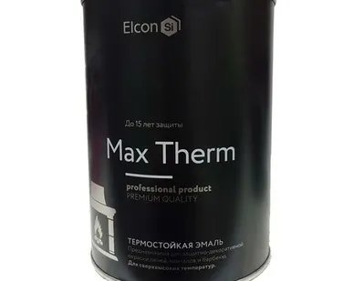 фото Эмаль термостойкая Elcon Max Therm 400°C серый 0,8 кг