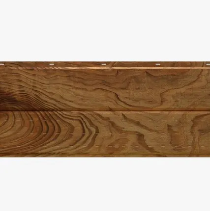 Фото №0 Сайдинг Потолочно-фасадная панель «Софит» перфорированный покрытие 3D золотой тик Россия, эконом, 0.4-0.45 мм