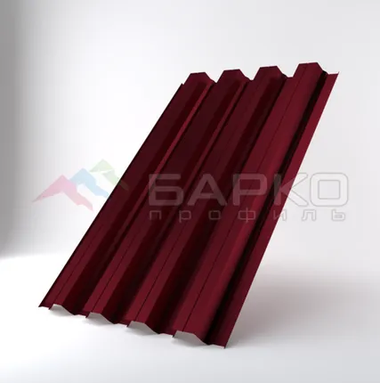 Фото №0 Профлист Н-75 -800мм(750 мм) Винно-красный RAL 3005 Полиэстер 0.7