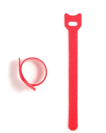 Фото №0 Хомуты-липучки 230x13мм (упак: 10 шт / 1 цвет / красный)