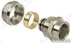 фото Valtec, Соединитель Обжимной С Переходом На Вн.Р. 16 Х 3/4"