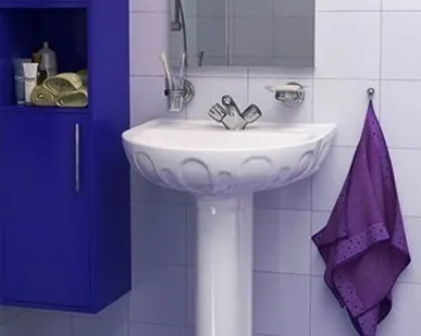 фото Умывальник Лотос 58 см с пьедесталом, белый