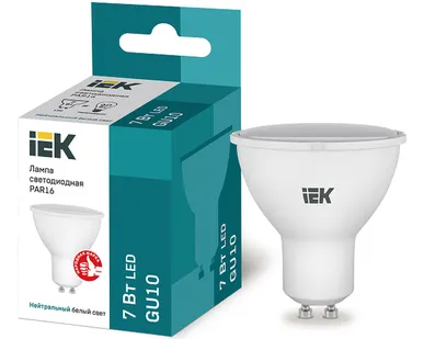 фото IEK Лампа светодиод. 7/4000/GU10/PAR16 софит IEK