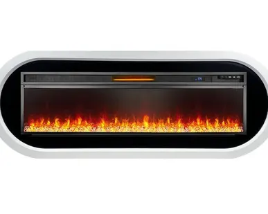 фото Каминокомплект Ellipse под Vision 60 (белый с черным) + Royal Flame Vision 60 Led (PT-EF 16-60)