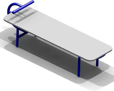 фото Скамья с упором. Габаритные размеры: 2000х580х630