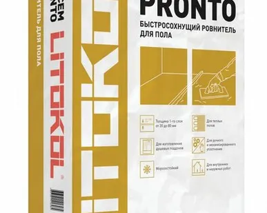 фото Пол LITOCEM PRONTO (25)кг ровнитель 20 мм - 80 мм, для теплых полов, для наружных и внутр. работ