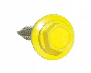 Фото №0 Саморез 4,8х28 HARDWEX оцинкованный RAL 1018 Желтый цинк под насадку для крепления кровельного листа к деревянным конструкциям 00000003907