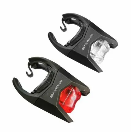 Фото №0 Фары M-Wave Hunter набор (зад+перед) , универс.крепеж силикон.