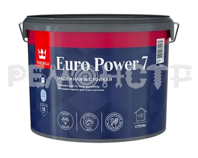 фото Краска интер  9л база С лат мат Tikkurila EURO POWER_7 (1) П