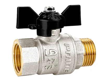 фото Кран шаровой латунный LD Pride внутренняя/наружная бабочка