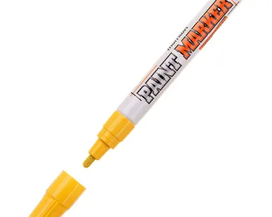 фото Маркер-краска MunHwa "Industrial" желтая, 4мм, нитро-основа,для промышленного применения