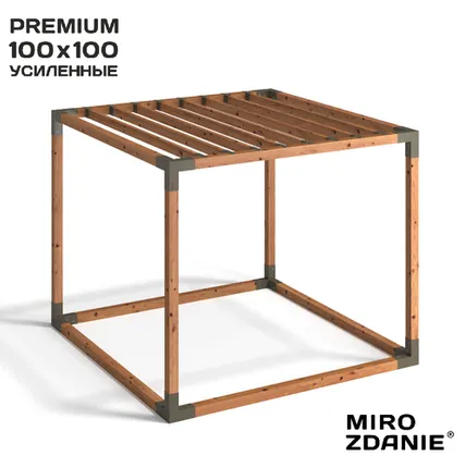 Фото №0 Коннекторы для беседки из бруса 100х100 CUBE+ мох