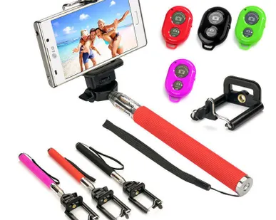 фото Монопод, селфи BLUETOOTH пульт синий