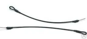 фото Тросики Lanyard with PVC длина 170мм черные 5000шт/кор