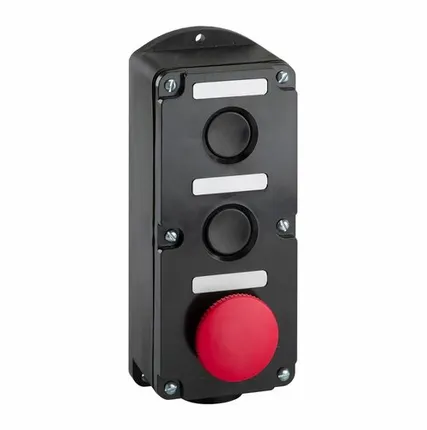 Фото №0 Пост кнопочный ПКЕ 222/3 Пуск-Стоп 2черн 1красн.гриб ...