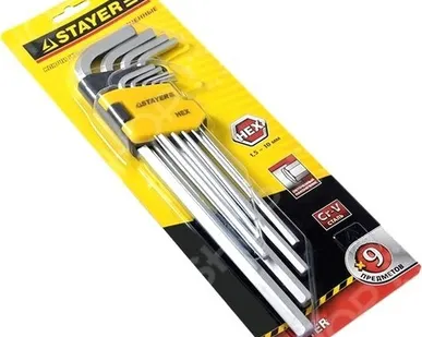 фото Набор шестигранников STAYER 9 предметов 1.5-10 мм.