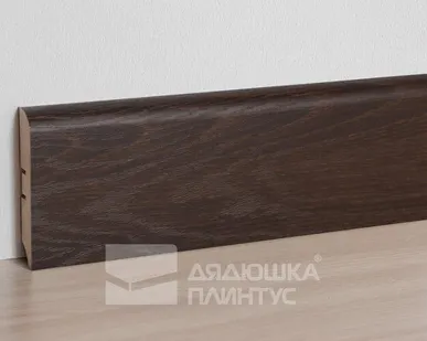 фото Смартпрофайл Стронг Плинтус МДФ Smartprofile Strong 80М Дуб Филадельфия коньяк