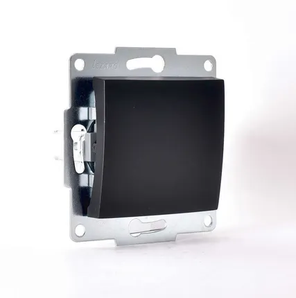 Фото №1 Механизм выключателя 1-кл. 1п СП Karina 10А IP20 черн. бархат LEZARD 707-4288-100