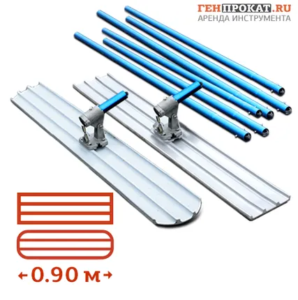 Фото №0 Аренда двух гладилок для бетона (прямоугольная и закругленная), 0,90 м