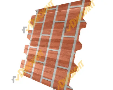 фото Профнастил Н-60 0,5 Printech двухсторонний Red Brick (Красный кирпич)