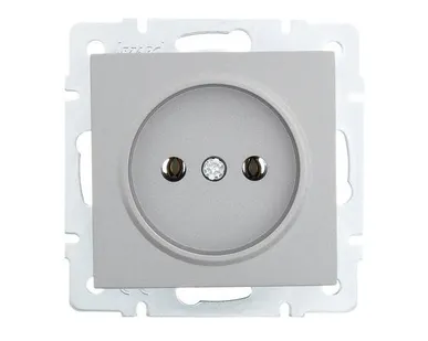 фото Розетка 1-м СП Vesna без заземл. ПБТ механизм платина LEZARD 742-3588-121B