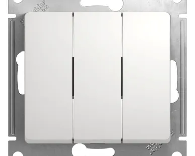 фото Выключатель 3-кл. СП Glossa 10А IP20 (сх. 1+1+1) 10AX механизм бел. SE GSL000131
