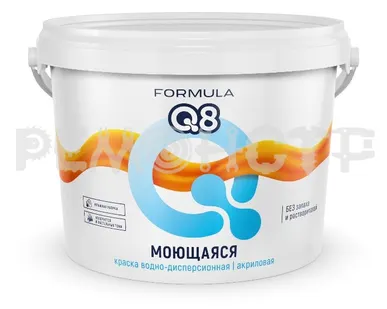 фото Краска вд моющ 3,0кг ВД-АК белоснежная FORMULA Q8 (4/168) (под заказ) П