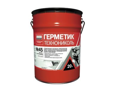 фото Герметик бутил-каучуковый ТехноНИКОЛЬ №45 серый, ведро 16 кг