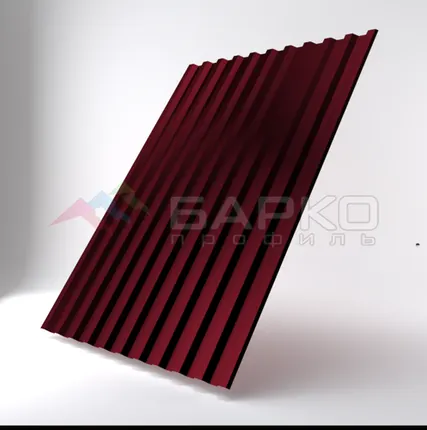 Фото №0 Профлист С-21 - 1050 мм (1000 мм) 00000339/7 Винно-красный RAL 3005 Полиэстер 0.7