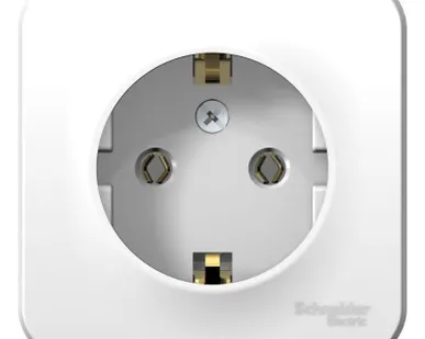 фото Розетка 1-м ОП BLANCA 16А 250В без шторок с заземл. изол. пласт. бел. SchE BLNRA010111