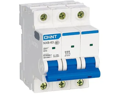 фото Выключатель автоматический модульный 3п B 40А 6кА NXB-63 (R) CHINT 814200