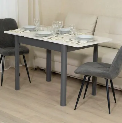 Фото №0 Обеденный стол Орфей 44 Бетон крем-Оникс