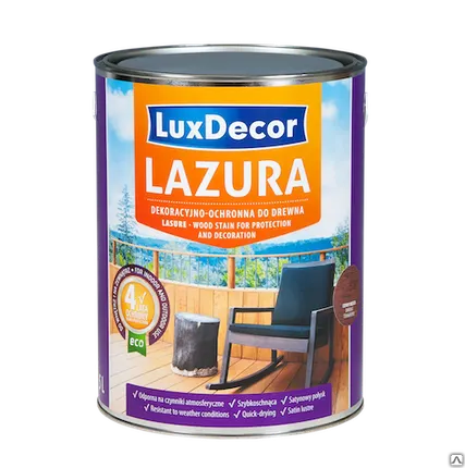 Фото №0 Пропитка для древесины Luxdecor Лазурь 2,5 л