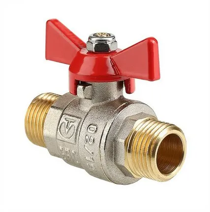 Фото №0 Кран шаровой 1/2 дюйма, рукоятка бабочка, наружная резьба Valtec VT.219.N.04