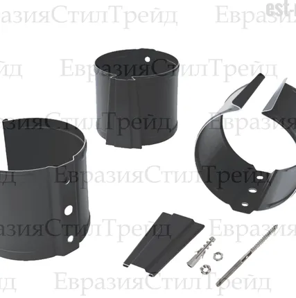 Фото №0 Кронштейн трубы на кирпич (90 мм) OSNO MATTE | RAL 7024 Серый графит