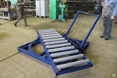 Фото №0 Тележка рельсовая с поворотной платформой с рольгангом