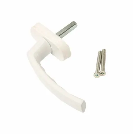 Фото №0 Ручка оконная алюминиевая DELTA штифт 37 мм, 2 винта, RAL9016