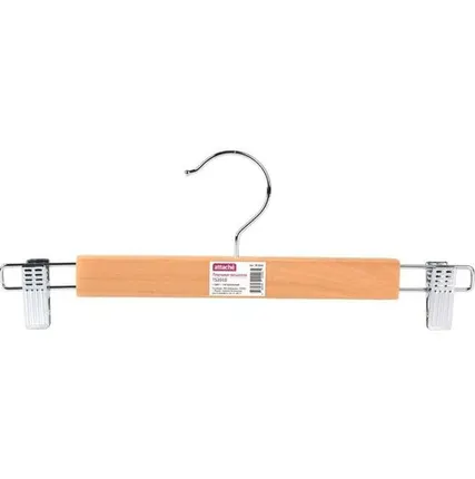 Фото №0 Вешалка-плечики WW_Attache TS2010/LH040 анис,плоск,юб/бр,клипс,р400 мм нат