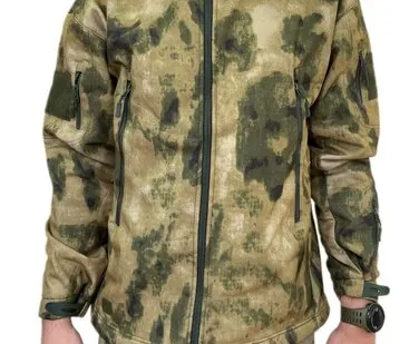 фото Куртка Soft Shell на флисе расцветки мох