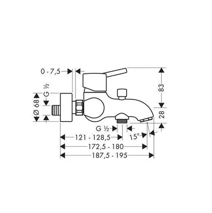 Фото №0 Hansgrohe Talis S 32420000 смеситель для ванны