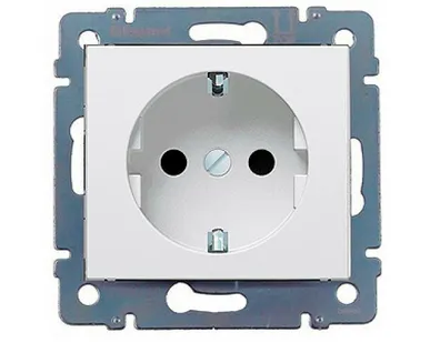 фото Механизм розетки 1-м unica top б/з з/ш белый