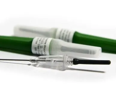 фото Игла двусторонняя с прозрачной камерой 18G