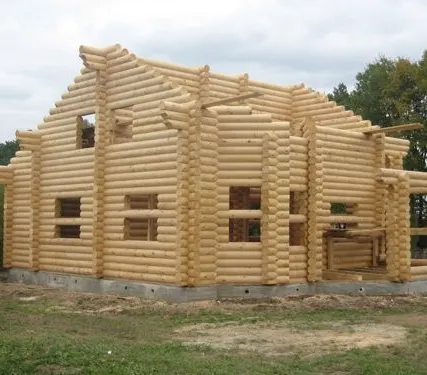 Фото №0 Срубы домов из оцилиндрованного бревна