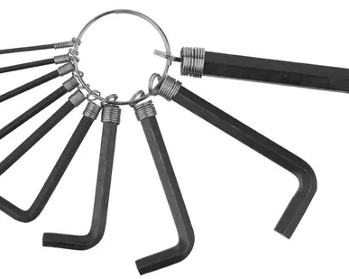 фото Набор DEXX: Ключи имбусовые, оксидированные, на кольце, HEX, 1,5-2-2,5-3-3,5-4-5-5,5-6-8, 10шт