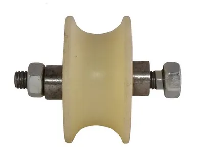 фото РОЛИК КАПРОЛОН D 50ММ ПОД ТРУБУ 1/2 (20ММ)НА ПЛАСТИНАХ