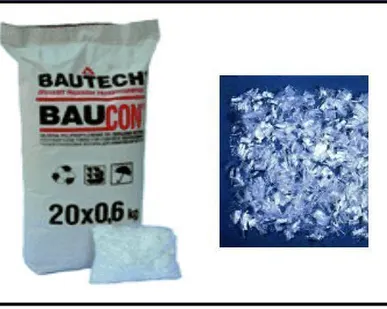 фото "Полипропиленовые армирующие волокна (фибра) 12мм, уп. 20 меш. по 0.6 кг.
