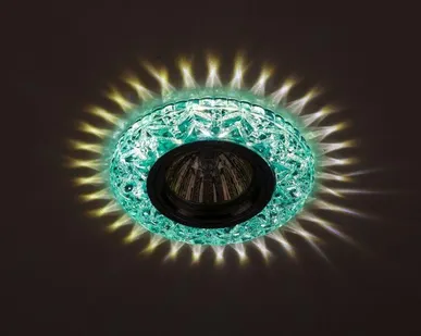 фото Светильник DK LD4 BL/WH декор cо светодиодной подсветкой MR16 голуб. ЭРА Б0028087